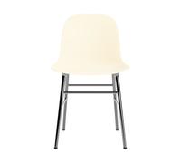 Form Chaise de Salle à Manger Crème/ Chrome