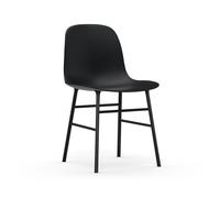 Form Chaise de Salle à Manger Noir/ Acier Noir