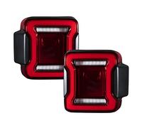 Form Lighting Feux arrière à DEL séquentiels compatibles avec Jeep JL Wrangler 2018-2023 (la paire), rouges