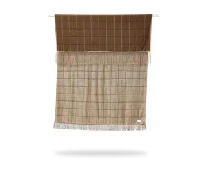 Form & Refine Couverture Aymara 130x190 cm New carré marron