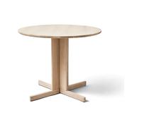 Form & Refine Table à manger Trefoil Ø90 cm Chêne blanc