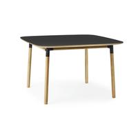Form Table de Salle à Manger 120 x 120 cm Noir/Chêne