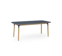 Form Table de Salle à Manger 95 x 200 cm Bleu/Chêne
