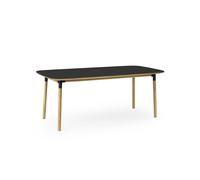 Form Table de Salle à Manger 95 x 200 cm Noir/Chêne