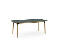 Form Table de Salle à Manger 95 x 200 cm Vert/Chêne