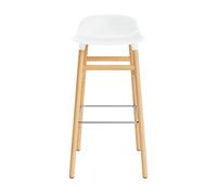 Normann Copenhagen Chaise de bar Form pieds en chêne 75 cm blanc