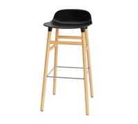 Normann Copenhagen Chaise de bar Form pieds en chêne 75 cm noir