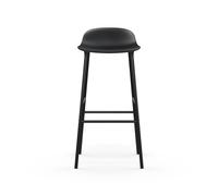 Normann Copenhagen Tabouret de bar Form H75 cm piètement en acier verni Noir