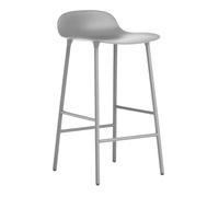 Normann Copenhagen Chaise de bar Form Chair pieds en métal gris