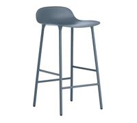 Normann Copenhagen Chaise de bar Form Chair pieds en métal bleu
