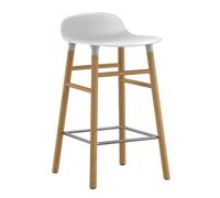 Normann Copenhagen Form Tabouret de Bar H65 cm Blanc/ Chêne