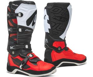 Forma Pilot Motocross Bottes, noir-blanc-rouge, taille 45 pour homme