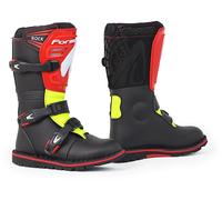 Forma Rock Bottes de motocross pour enfants, noir-rouge-jaune, taille 37 pour des gamins