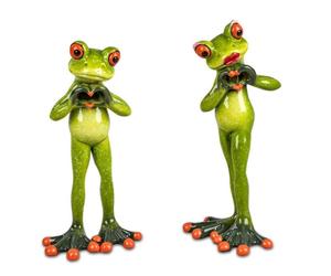Formano 717290 Couple De Grenouilles Debout, Pierre Artificielle, 16cm, Brillant