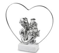 formano Buste décoratif - Couple d'amoureux dans un cœur - 29 cm - Sculpture - Statue - Cadeau