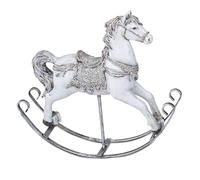 formano Cheval à bascule, 25 cm, crème/argent