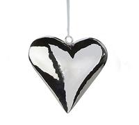 formano Cœur décoratif à suspendre, 15 cm, argenté, en forme de cœur, en acier inoxydable, pour la Saint-Valentin