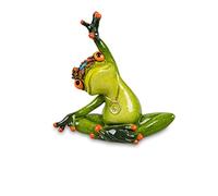 formano Figurine décorative hippie en forme de grenouille (siège de tailleur)