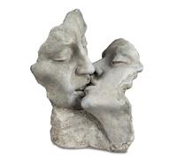 formano Lot de 2 figurines de jardin - En pierre de ciment - Aspect vieilli - 28 x 22 cm - Sculpture décorative pour l'intérieur et l'extérieur - Résistant aux intempéries - Robuste - Idée cadeau pour
