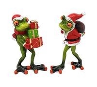 Formano Lot de 2 figurines décoratives représentant un père Noël, grenouille 15 cm