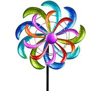 Formano Moulin à vent coloré 124 x 30 cm - Décoration de jardin