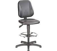 Chaise d'atelier pivotante Unitec patins + repose-pieds Rembourrage simili cuir Quantité:1