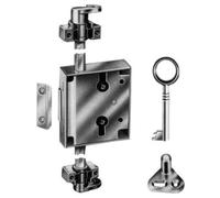 JuNie JuNie Set serrure à tige tournante 7010, D30 acier, nickelé Quantité:1