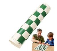 Format De Tournoi D'échiquier Portable - Tapis D'échecs en Cuir PU Enroulable À 64 Champs, Plateau De Jeu Résistant À l'usure | Échiquier Roulant Flexible pour Et Adultes, Entraînement, Compét