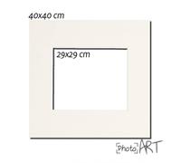 Format extérieur 40x40cm - Fenêtre 30x30 - Blanc Cassé (Lot de 2)