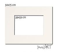 Format extérieur 50x75cm - Fenêtre 40x60 - Blanc Cassé (Lot de 3)