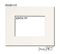 Format extérieur 60x90cm - Fenêtre 50x75 - Blanc Cassé (Lot de 3)