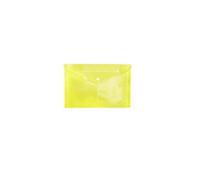 Format lettre Dossiers A5 en plastique coloré transparent, sac pour fichiers, sacs pour contenir des documents, dossiers, rangement papier organisé (jaune)