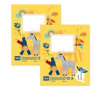 Formati cahier élémentaire E.1, 2 livrets avec exercices, 14 feuilles chacun, cahier préscolaire en papier 100% recyclé