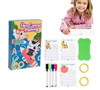 Formation au contrôle du stylo à main - panneau d'affichage de travail de suivi de la maternelle, livrodiscriture éducative | Lignes pratiques, formes et motifs pour enfants, apprentissage prec