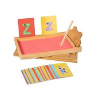 Formation de lettre de plateau de sable, plateau d'écriture de sable - Alphabet pour enfants Tracer les plateaux de sable | Jeu de formation de lettres, jouet orthographique sensoriel, activité