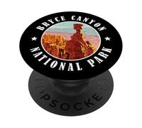 Formation de Rocher emblématique dans Le Voyage Vintage de Bryce Canyon Utah PopSockets PopGrip Adhésif