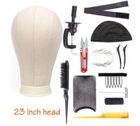 Formation Tête De Mannequin Bloc De Toile Affichage De Tête Style Mannequin Tête De Perruque Support Gratuit Obtenez Un Porte-Aiguille En T - Type 13pcs Tou 23inches