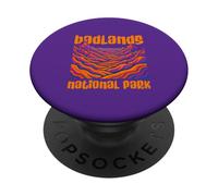 Formations rocheuses colorées du Parc National des Badlands Abstrait PopSockets PopGrip Adhésif