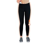 Formbelt® Dames [Pantalon de Course Thermique Noir] avec Poche Longue Leggins Stretch Pantalon Hip Sac pour Smartphone iphone téléphone Portable clé (Noir L)