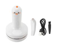 Forme à Vide de Bureau Portable Forme de Poussin Rechargeable Aspiration puissante Conception compacte pour Office Home Workspace ABS MATÉRIAUX 5,7 x 3,5 Pouces (Blanc)