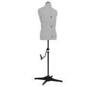 vidaXL Mannequin de couture ajustable pour homme Gris Taille 37-45 288492