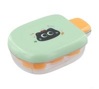 Forme amusante pour mini machine à glaçons avec base flexible pour un démoulage facile de la glace dans les cuisines compactes ou le refroidissement des boissons en déplacement (vert)