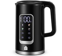 ForMe Bouilloire Electrique Inox 1,7L Contrôle de Température Réglable 40-100°C I LED Affichage de la Température I Fonction de Maintien au Chaud I Protection Anti-ébullition I Théière Sans BPA