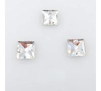 Forme carrée dos plat avec deux trous en cristal de verre 6 tailles coudre sur des cristaux de strass perle robe de mariée chaussures sacs bricolage garniture
