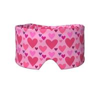 Forme d'amour rose,Masque pour les yeux bloquant la lumière Cache-yeux et cache-oreilles pour le sommeil
