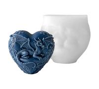 Forme de bougie en silicone et moule à chocolat avec des détails de dragon complexes, fournitures de fabrication sûres et réutilisables, fournitures de fabrication créatives