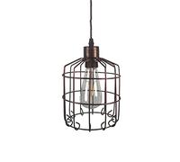 Forme de Cage d'oiseau Vintage Pendant Light Metallic Iron Lantern Lights Hanging Home Farmroom Decoration Chandelier 1-Light Plafond Plafond Énergie Énergie Lumière Fabriquée en Chine