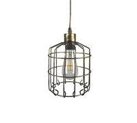 Forme de Cage d'oiseau Vintage Pendant Light Metallic Iron Lantern Lights Hanging Home Farmroom Decoration Chandelier 1-Light Plafond Plafond Énergie Énergie Lumière Fabriquée en Chine