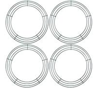 Forme de Couronne, Cadre de Couronne en métal Fil Vert pour Noël, Mariage, Vacances, Saint-Valentin, Jardin, décorations fête à la Maison, Paquet 4 (12 Pouces)