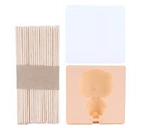 Forme de crème glacée en silicone avec des bâtons | BPA Safe DIY Popsicle Maker pour les jeunes | Plateau de barre de glace de forme animale pour friandises/fêtes/collations (Pig)